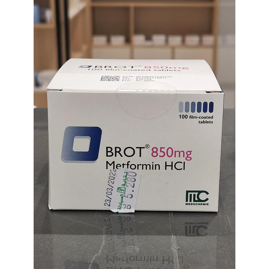 Brot 850mg 100 Film Coated Tablets