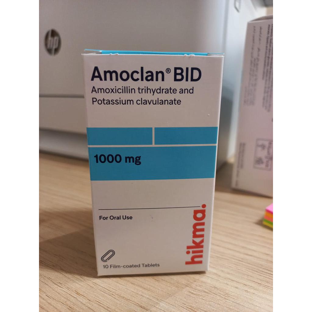 Amoclan 1g BID 10 Tablets