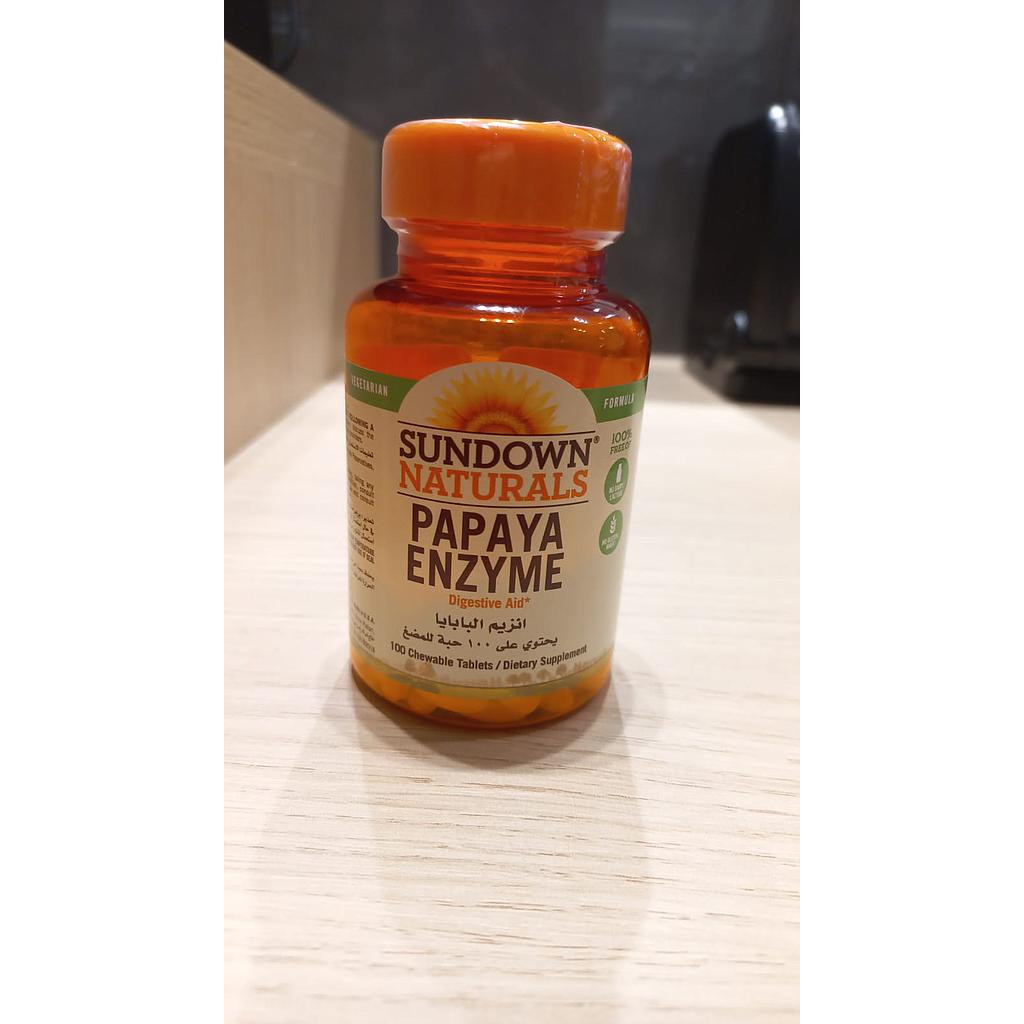 Sundown Papaya Enzyme 100 Chewable Tablets
