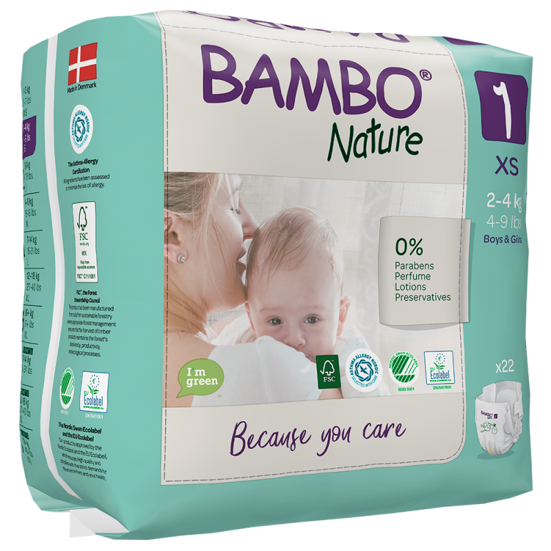 Bambo Nature New Born 1 (2-4)kg 22 diapers