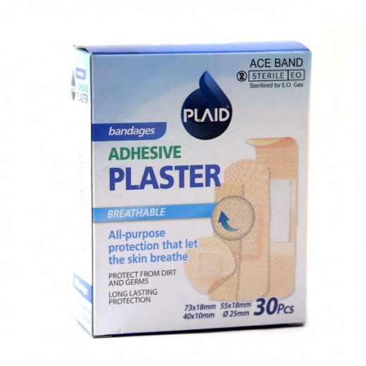 Plaid Ace Bandage Adhesive Plaster 100's