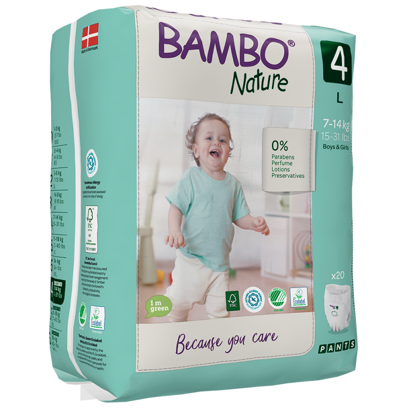 Bambo Nature Pants 4 (7-14)kg 20 Diapers