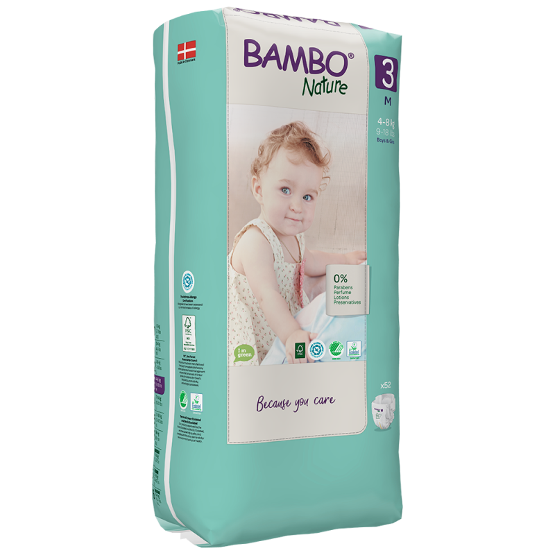 Bambo Nature Tall 3 (4-8)kg 52 Diapers