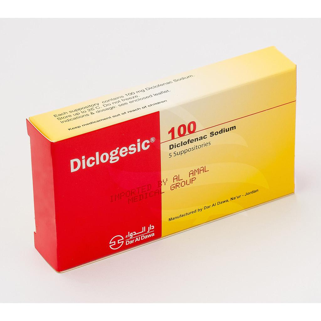 Diclogesic 100mg 5 Suppositories